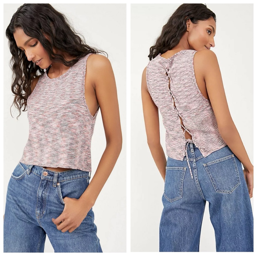 Free People Best Of Us Tank Top Size Medium NEW Onix Blossom boho 00s Y2K